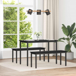 ławka Czarny Dąb 110 x 35 x 45 cm Materiał drewnopochodny