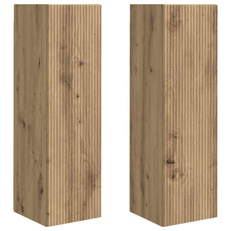 Szafka pod telewizor 2 pcs Dąb rzemieślniczy 30 x 31 x 100 cm