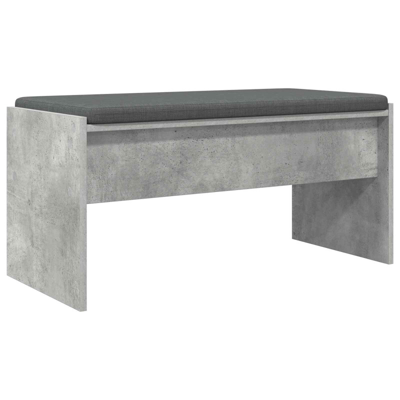 Ławka w przedpokoju z poduszką Betonowy szary 83 x 38 x 40 cm