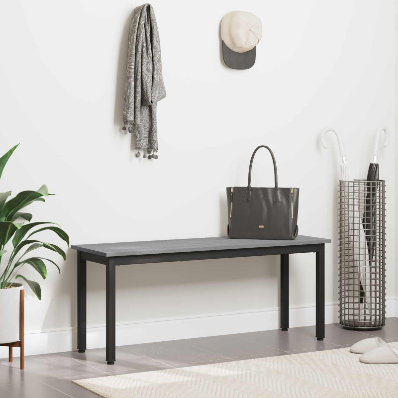 ławka Szary Sonoma 110 x 35 x 45 cm Materiał drewnopochodny