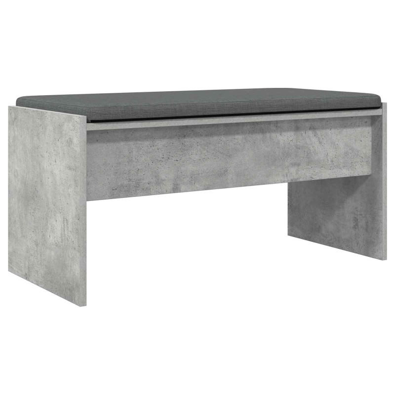 Ławka w przedpokoju z poduszką Betonowy szary 83 x 38 x 40 cm