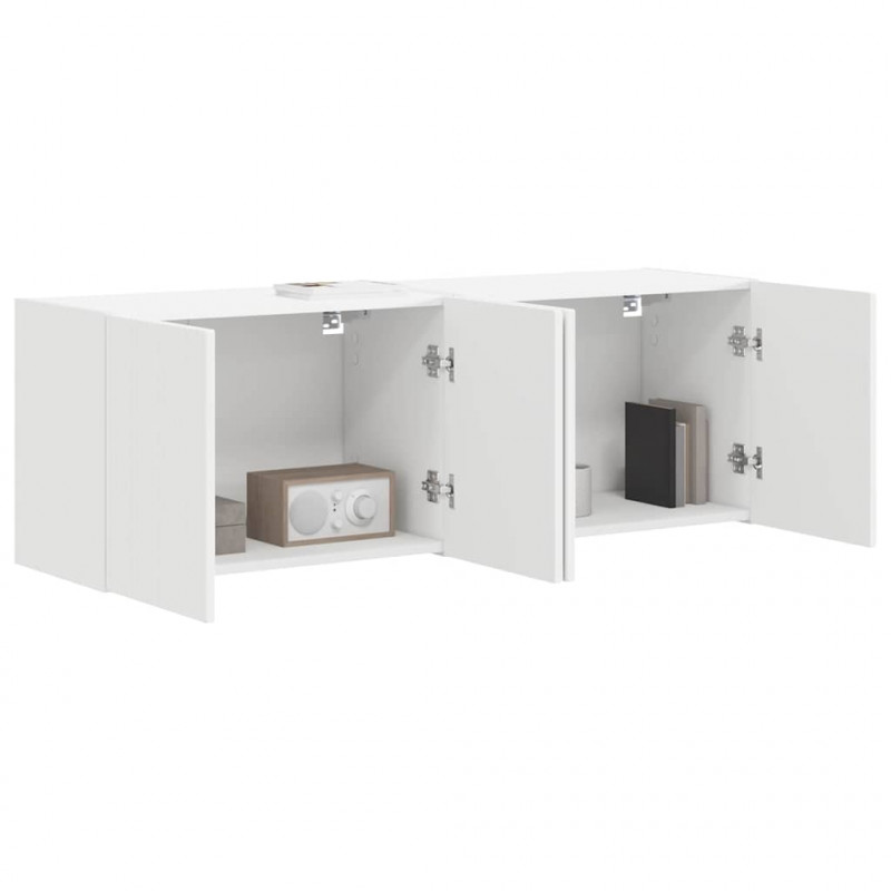 Szafka pod telewizor 2 pcs Biały 59,5 x 31 x 40 cm