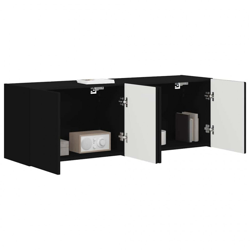 Szafka pod telewizor 2 pcs Czarny 59,5 x 31 x 40 cm