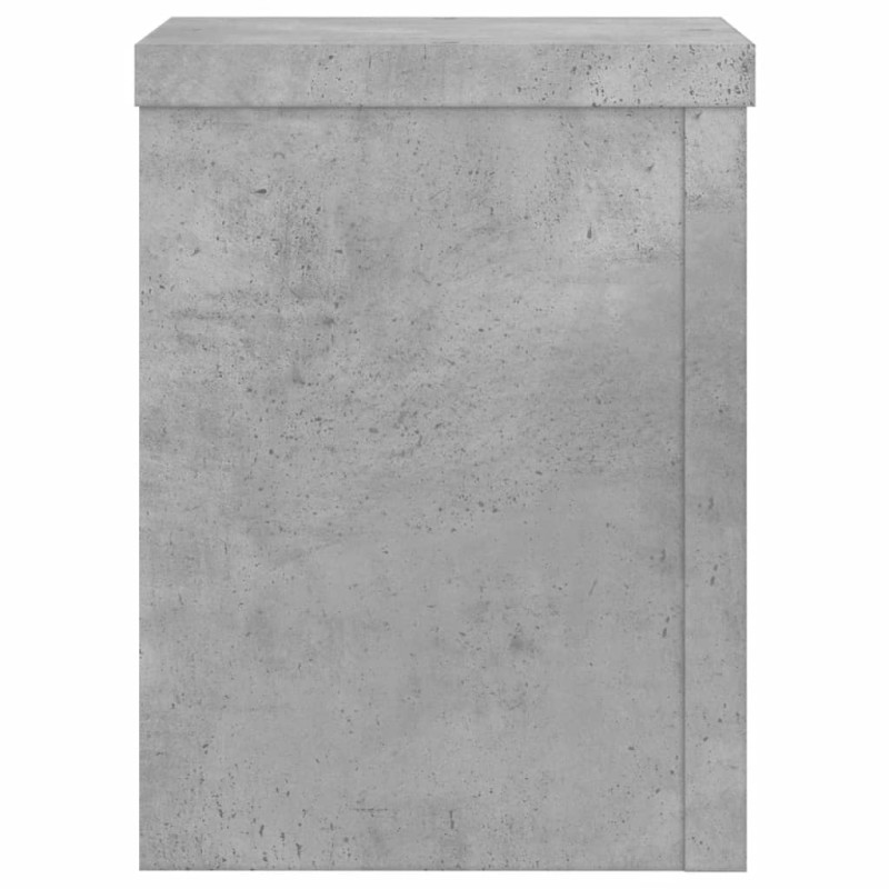 Podstawki pod doniczki, 2 szt., szarość betonu, 15x15x20 cm