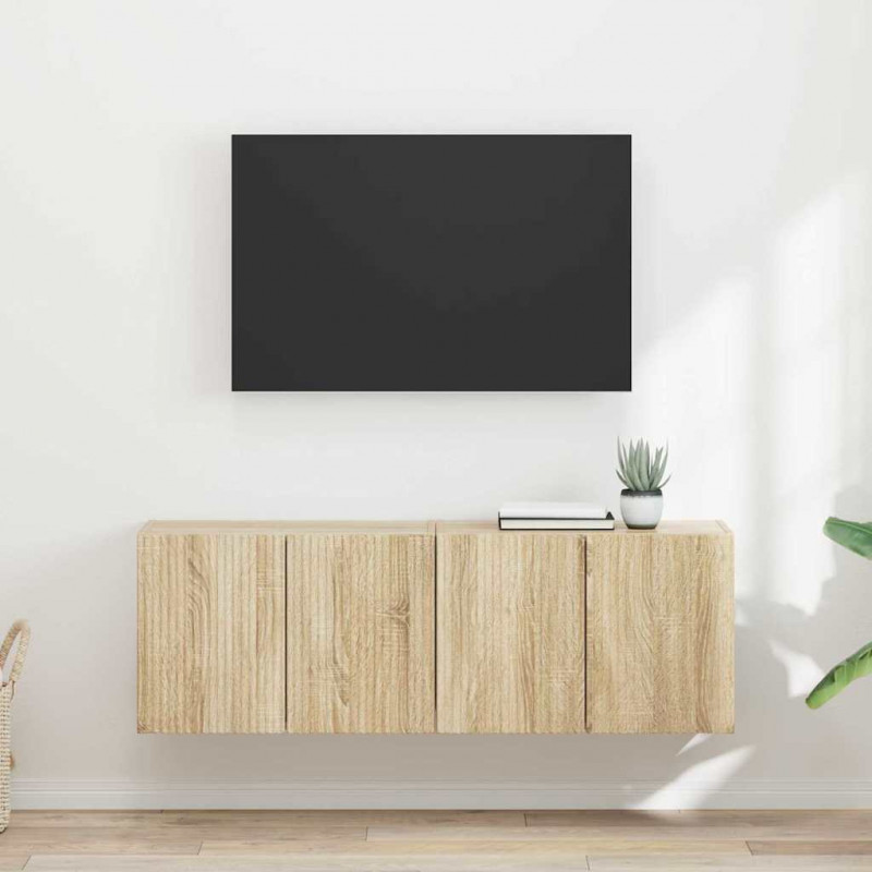 Szafka pod telewizor 2 pcs Dąb Sonoma 59,5 x 31 x 40 cm