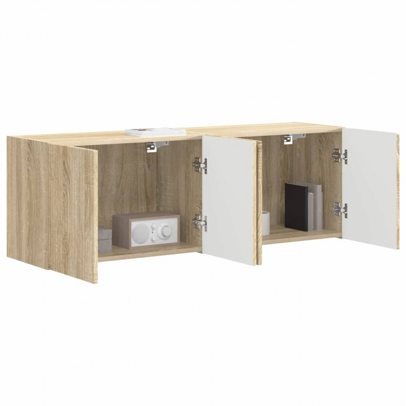Szafka pod telewizor 2 pcs Dąb Sonoma 59,5 x 31 x 40 cm