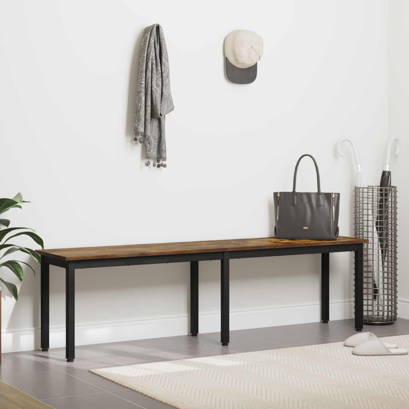 ławka Dąb dymny 160 x 35 x 45 cm Materiał drewnopochodny