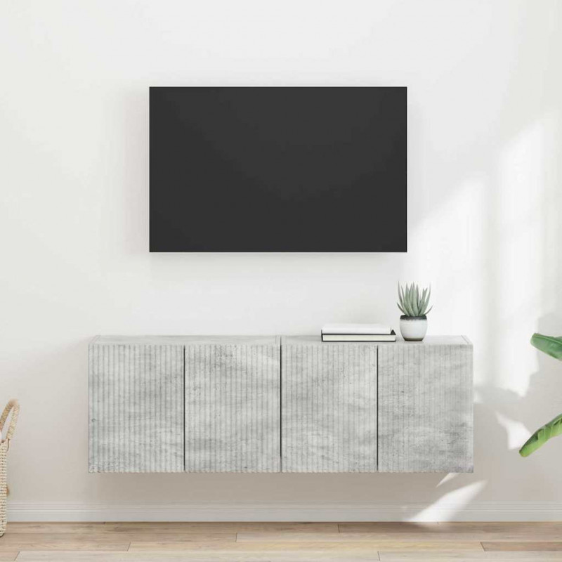 Szafka pod telewizor 2 pcs Betonowy szary 59,5 x 31 x 40 cm