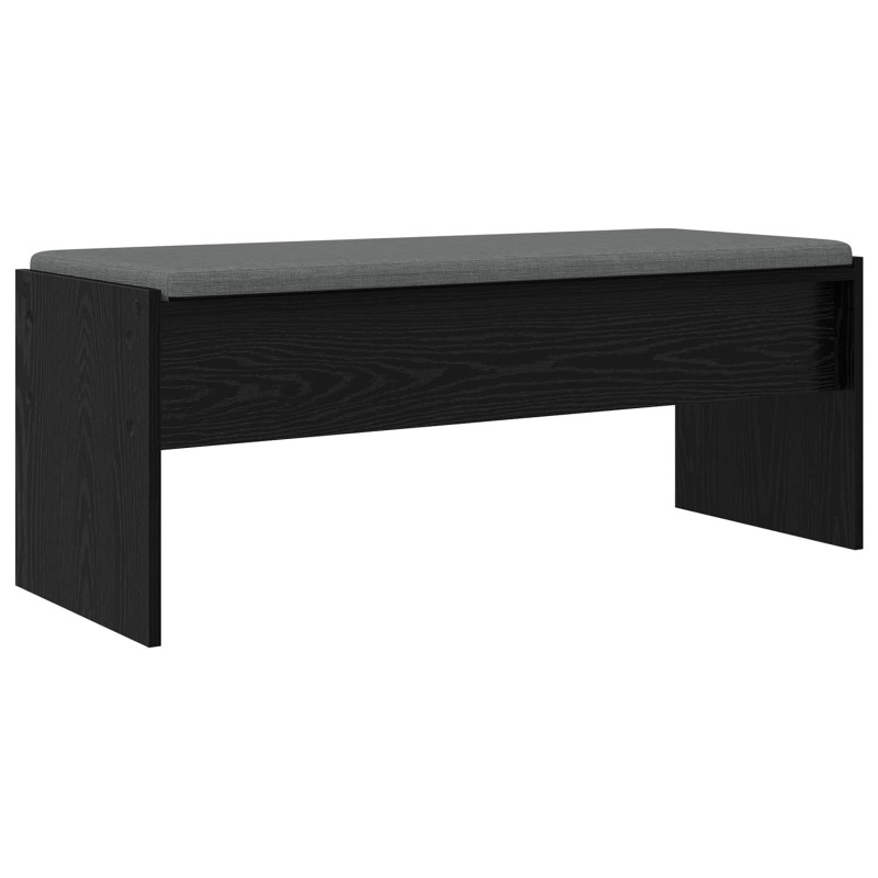 Ławka w przedpokoju z poduszką Czarny Dąb 103 x 38 x 40 cm