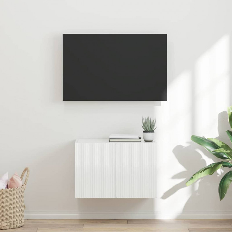 Szafka pod telewizor Wysoki połysk biały 59,5 x 31 x 40 cm