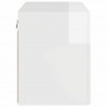Szafka pod telewizor Wysoki połysk biały 59,5 x 31 x 40 cm