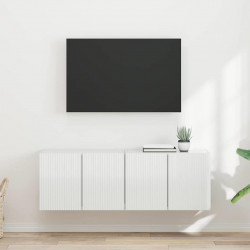 Szafka pod telewizor 2 pcs Wysoki połysk biały
