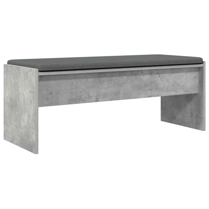 Ławka w przedpokoju z poduszką Betonowy szary 103 x 38 x 40 cm