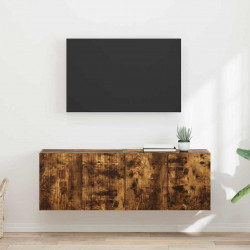 Szafka pod telewizor 2 pcs Dąb wędzony 59,5 x 31 x 40 cm