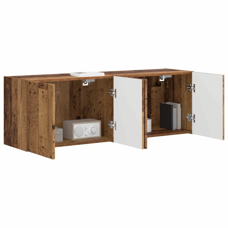 Szafka pod telewizor 2 pcs Stare drewno 59,5 x 31 x 40 cm