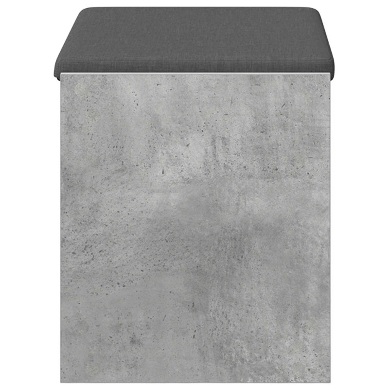 Ławka w przedpokoju z poduszką Betonowy Szary 63 x 38 x 45 cm