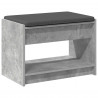 Ławka w przedpokoju z poduszką Betonowy Szary 63 x 38 x 45 cm