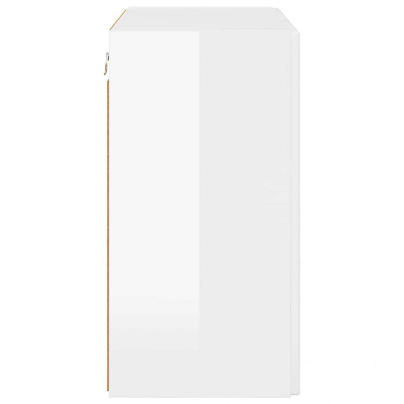 Szafka pod telewizor Wysoki połysk biały 59,5 x 31 x 60 cm