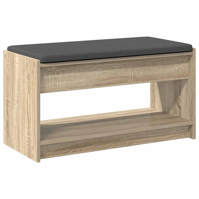 Ławka w przedpokoju z poduszką Dąb Sonoma 83 x 38 x 45 cm