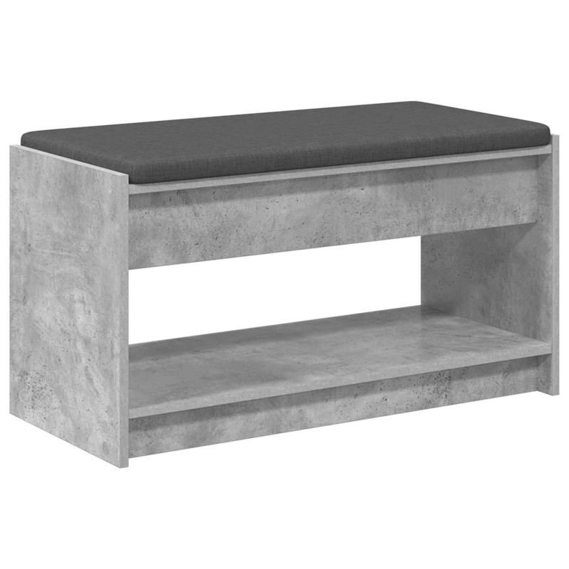 Ławka w przedpokoju z poduszką Betonowy Szary 83 x 38 x 45 cm