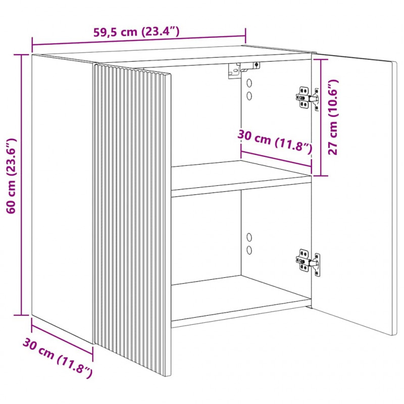 Szafka pod telewizor Stare drewno 59,5 x 31 x 60 cm