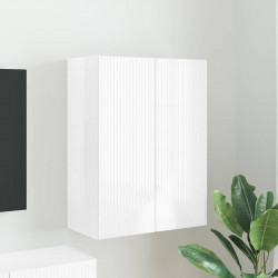 Szafka pod telewizor Wysoki połysk biały 59,5 x 31 x 80 cm