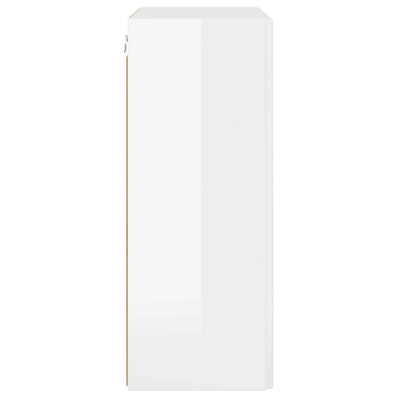 Szafka pod telewizor Wysoki połysk biały 59,5 x 31 x 80 cm