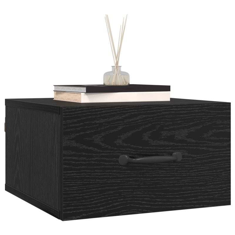 Szafka Nocna Czarny Dąb 35 x 35 x 20 cm Materiał drewnopochodny