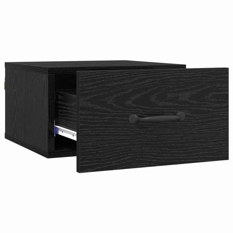 Szafka Nocna Czarny Dąb 35 x 35 x 20 cm Materiał drewnopochodny
