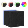 Szafka pod telewizor Ze LED Lights Czarny Dąb 30,5 x 35 x 30 cm