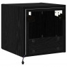 Szafka pod telewizor Ze LED Lights Czarny Dąb 30,5 x 35 x 30 cm