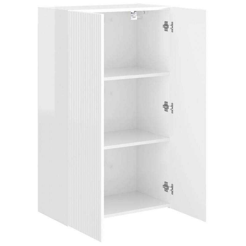 Szafka pod telewizor Wysoki połysk biały 59,5 x 31 x 100 cm