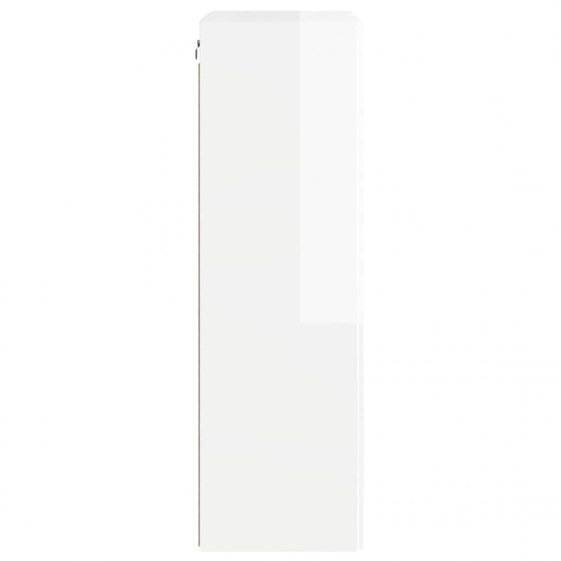 Szafka pod telewizor Wysoki połysk biały 59,5 x 31 x 100 cm