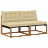 2 Sztuka Środkowa sofa ogrodowa Lite Drewno Akacji Naturalny
