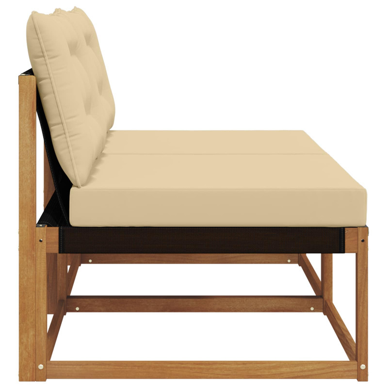 2 Sztuka Środkowa sofa ogrodowa Lite Drewno Akacji Naturalny