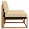 2 Sztuka Środkowa sofa ogrodowa Lite Drewno Akacji Naturalny