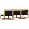3 Sztuka Środkowa sofa ogrodowa Lite Drewno Akacji Naturalny