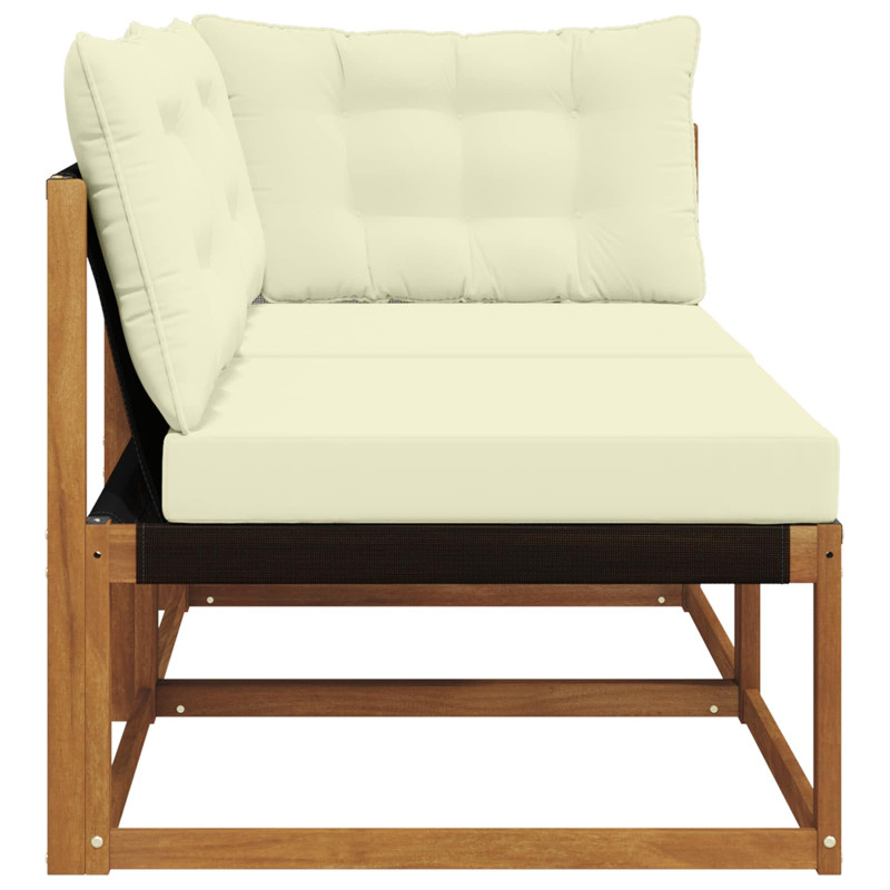 Sofa środkowa i narożna 2 Sztuka Naturalny Lite Drewno Akacji