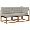 Modułowa sofa na zewnątrz 2 Sztuka Naturalny Lite Drewno Akacji