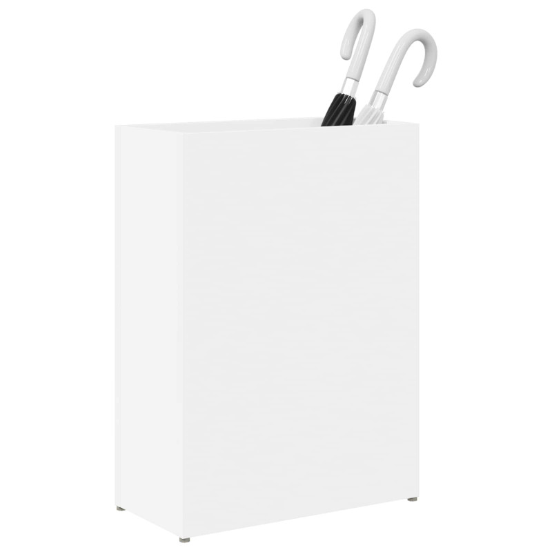 Stojak na parasol z przechowywaniem Biały 40 x 20 x 55,5 cm