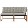 Modułowa sofa na zewnątrz 2 Sztuka Naturalny Lite Drewno Akacji
