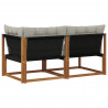 Modułowa sofa na zewnątrz 2 Sztuka Naturalny Lite Drewno Akacji