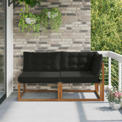 Modułowa sofa na zewnątrz 7 Sztuka Naturalny Lite Drewno Akacji