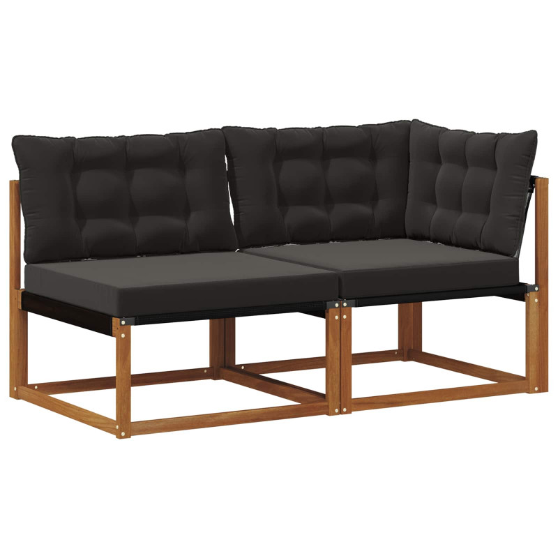Modułowa sofa na zewnątrz 7 Sztuka Naturalny Lite Drewno Akacji