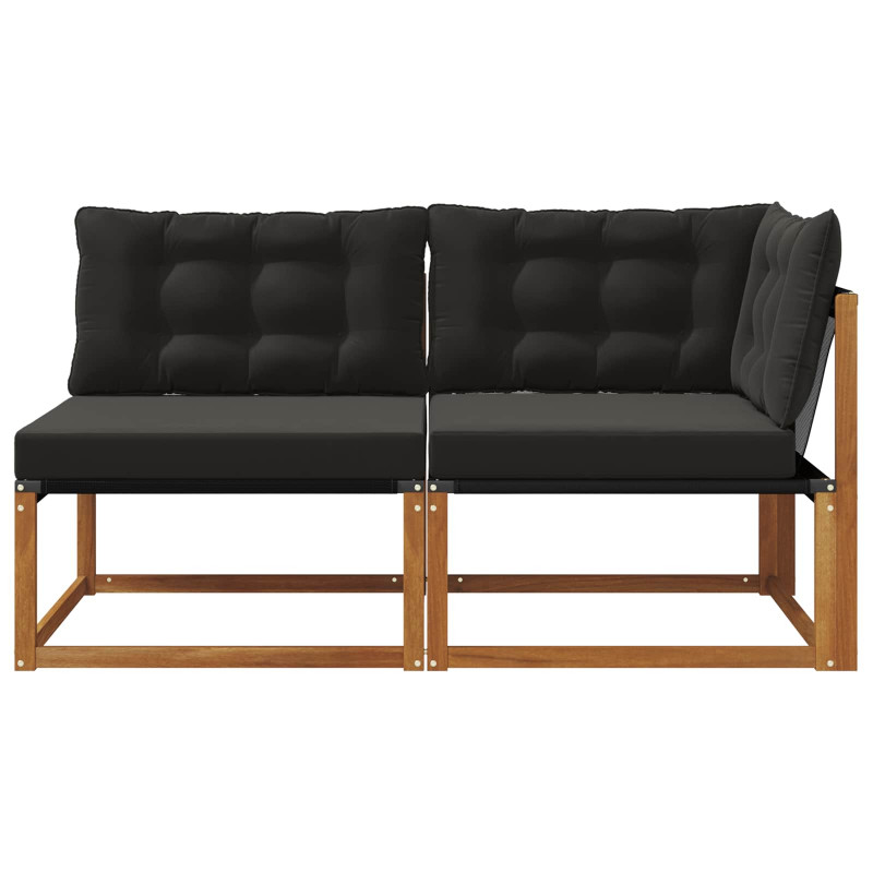 Modułowa sofa na zewnątrz 7 Sztuka Naturalny Lite Drewno Akacji