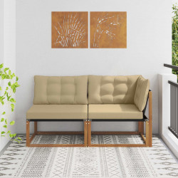 Modułowa sofa na zewnątrz 7 Sztuka Naturalny Lite Drewno Akacji