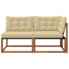 Modułowa sofa na zewnątrz 7 Sztuka Naturalny Lite Drewno Akacji