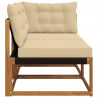 Modułowa sofa na zewnątrz 7 Sztuka Naturalny Lite Drewno Akacji