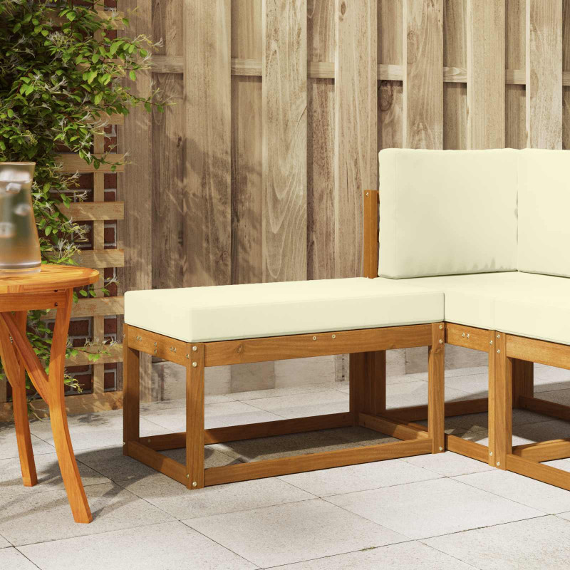 Stoolbench na zewnątrz Naturalny i Kremowy 79 x 43 x 37 cm