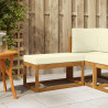 Stoolbench na zewnątrz Naturalny i Kremowy 79 x 43 x 37 cm